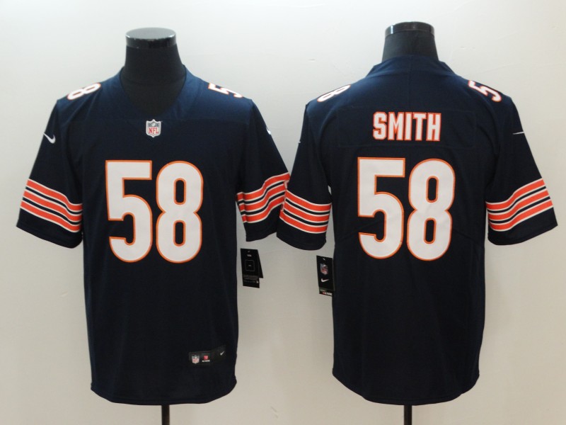 Men Chicago Bears #58 Smith Blue Nike Vapor Untouchable Limited Playe NFL Jerseys->women nfl jersey->Women Jersey